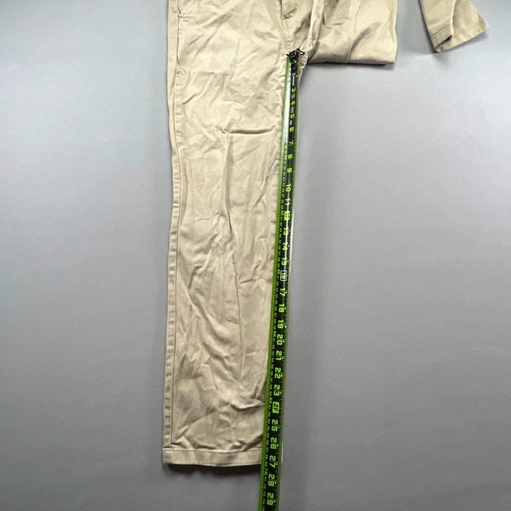 Old Navy Straight Built In Flex Uniform Pants Boys 16 Beige Cotton Flat Front